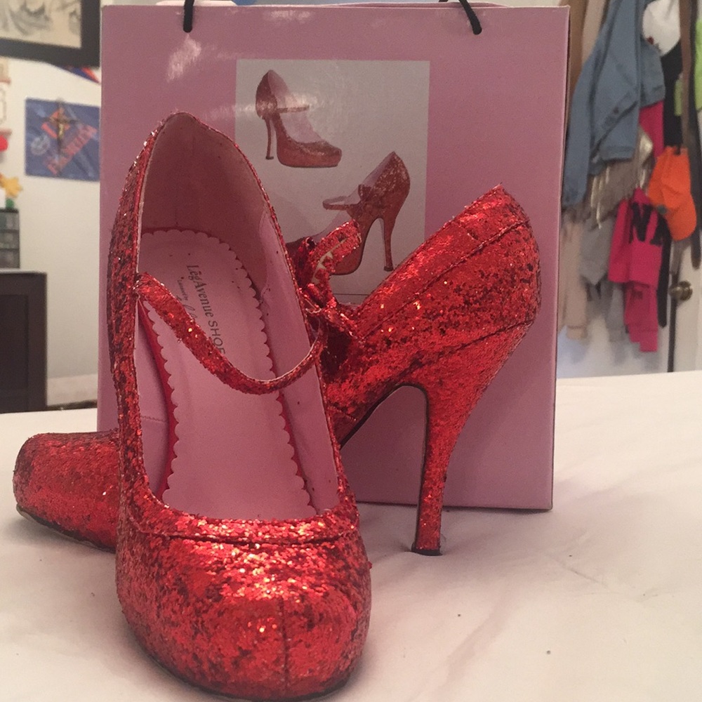 Red Glitter Heels